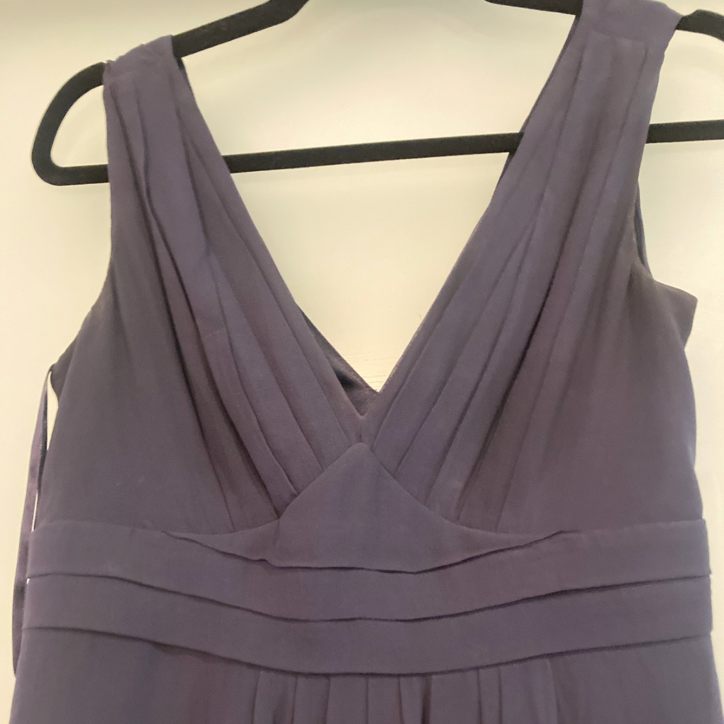 Ann Taylor Silk Navy Knee Length Dress Size 4